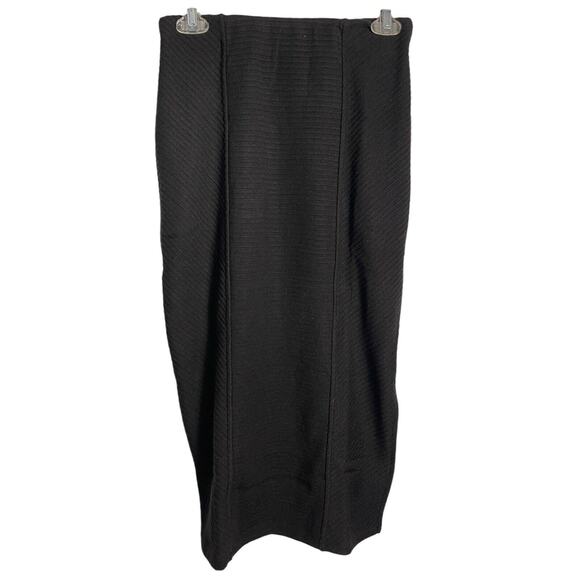 B.O.G. Band Of The Free RENEE Black RIBBED PENCIL SKIRT Women Small Side Slit - Picture 1 of 8